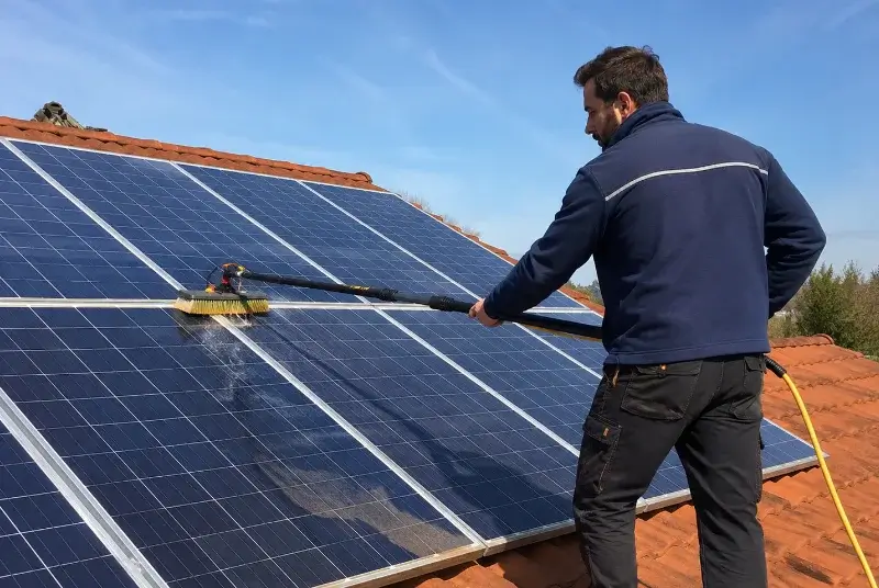 Nettoyage et entretien de panneaux solaires au Vivier