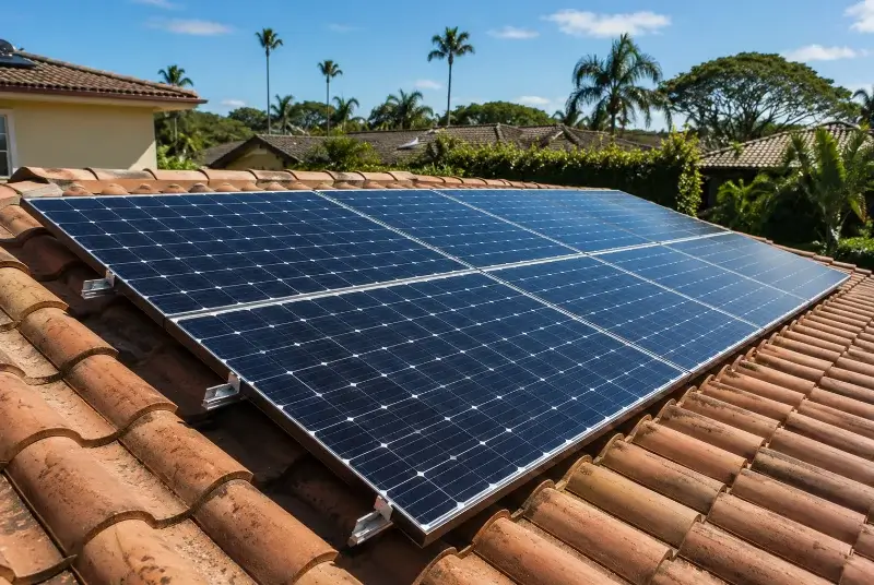 Installation de panneaux solaires au Vivier